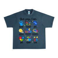 Midnight Navy god says i am autism Urban Heavy Tee - JahusDesignShop