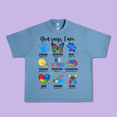 God Says I Am Autism Urban Heavy Tee Designed By Jahusdesignshop