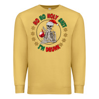 Antique Gold ho ho holly shit skeleton santa Premium Sweatshirt - MaliasSmallBusiness
