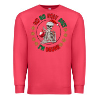 Cardinal ho ho holly shit skeleton santa Premium Sweatshirt - MaliasSmallBusiness