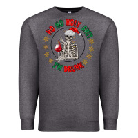 Charcoal Heather ho ho holly shit skeleton santa Premium Sweatshirt - MaliasSmallBusiness