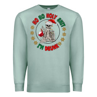 Seafoam ho ho holly shit skeleton santa Premium Sweatshirt - MaliasSmallBusiness