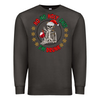 Smoke ho ho holly shit skeleton santa Premium Sweatshirt - MaliasSmallBusiness