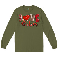 Army Green love vibes Long Sleeve Tee - AdoDesignShop