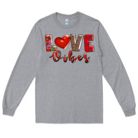 Heather Grey love vibes Long Sleeve Tee - AdoDesignShop