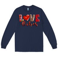 Navy love vibes Long Sleeve Tee - AdoDesignShop