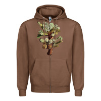 Chestnut cholla tree cactus Zipper Hoodie - LillyAllenDesigns