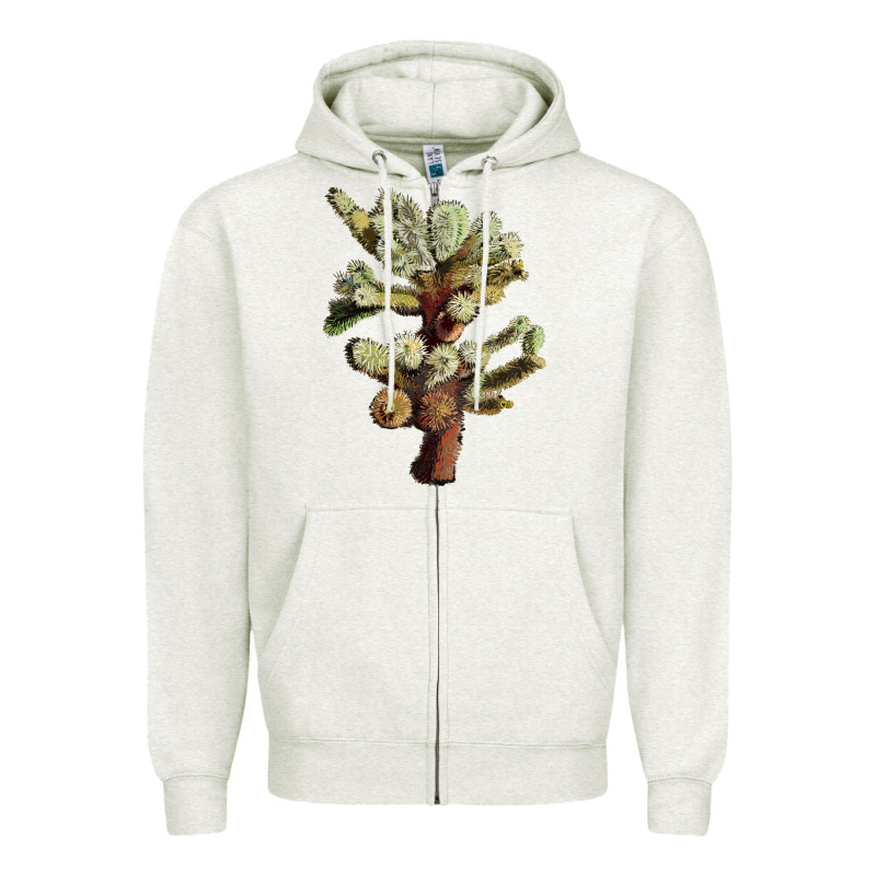 Cholla Tree Cactus Zipper Hoodie by LillyAllenDesigns | Teevron