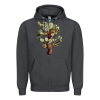 Smoke cholla tree cactus Zipper Hoodie - LillyAllenDesigns