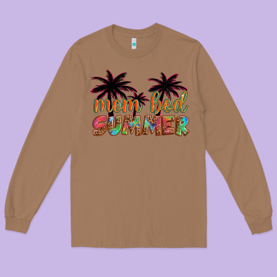 Mom Bod Summer With Palms Long Sleeve Tee Designed By Artiststas