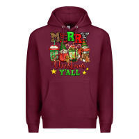 Burgundy merry Christmas y'all gnome coffee Premium Hoodie - Jasminsmagicworld