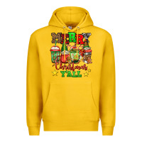 Lemon merry Christmas y'all gnome coffee Premium Hoodie - Jasminsmagicworld