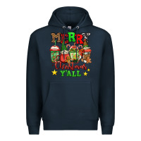 Navy merry Christmas y'all gnome coffee Premium Hoodie - Jasminsmagicworld