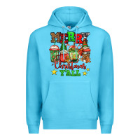 Ocean Blue merry Christmas y'all gnome coffee Premium Hoodie - Jasminsmagicworld