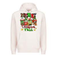 Pale Pink merry Christmas y'all gnome coffee Premium Hoodie - Jasminsmagicworld