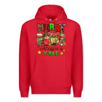 Red merry Christmas y'all gnome coffee Premium Hoodie - Jasminsmagicworld