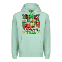 Seafoam merry Christmas y'all gnome coffee Premium Hoodie - Jasminsmagicworld