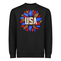 Black american sunflower Heavyweight Sweatshirt - HRA Design Shop