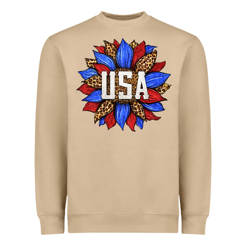 American Sunflower Heavyweight Sweatshirt by HRA Design Shop | Teevron