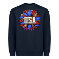 Navy american sunflower Heavyweight Sweatshirt - HRA Design Shop