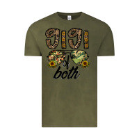 Vintage Olive gigi of both Vintage Tee - CowhideDigitalArt