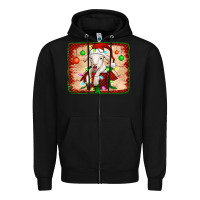 Black christmas lamb Zipper Hoodie - Jasminsmagicworld