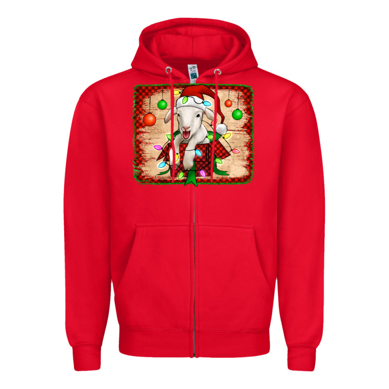 Christmas Lamb Zipper Hoodie by Jasminsmagicworld | Teevron