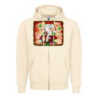 Sandshell christmas lamb Zipper Hoodie - Jasminsmagicworld