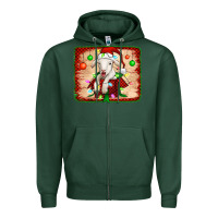 Sports Green christmas lamb Zipper Hoodie - Jasminsmagicworld