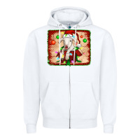 White christmas lamb Zipper Hoodie - Jasminsmagicworld