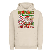Pigment French Oak torn between lookin' like a snack and eatin' one Urban Hoodie - texasbilliewilder