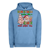 Pigment Pebble Blue torn between lookin' like a snack and eatin' one Urban Hoodie - texasbilliewilder