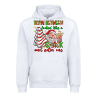 White torn between lookin' like a snack and eatin' one Urban Hoodie - texasbilliewilder