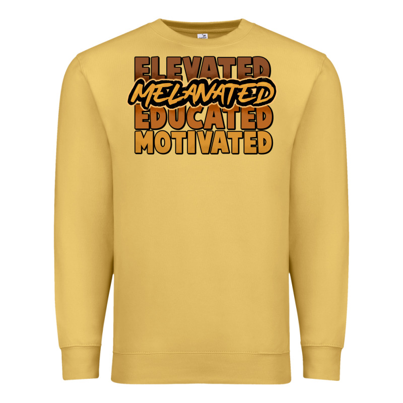 Elevated Melanated Educated Motivated Premium Sweatshirt by NancyCooperArtShop | Teevron
