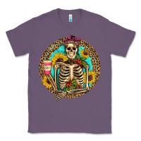 Lavender western skeleton coffee sunflowers Classic Tee - Artiststas