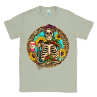Western Skeleton Coffee Sunflowers Classic Tee | Teevron