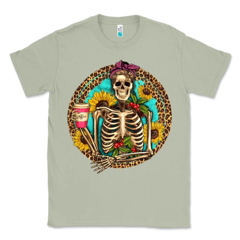 Western Skeleton Coffee Sunflowers Classic Tee by Artiststas | Teevron