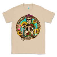 Mushroom western skeleton coffee sunflowers Classic Tee - Artiststas