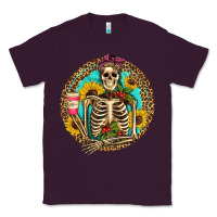 Plum western skeleton coffee sunflowers Classic Tee - Artiststas