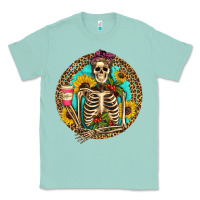 Seafoam western skeleton coffee sunflowers Classic Tee - Artiststas