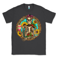 Smoke western skeleton coffee sunflowers Classic Tee - Artiststas