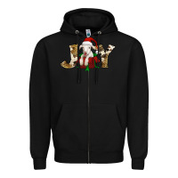 Black joy christmas lamb Zipper Hoodie - Jasminsmagicworld