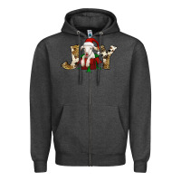 Charcoal Heather joy christmas lamb Zipper Hoodie - Jasminsmagicworld