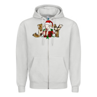 Dove Grey joy christmas lamb Zipper Hoodie - Jasminsmagicworld