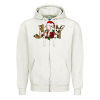 Oatmeal Heather joy christmas lamb Zipper Hoodie - Jasminsmagicworld