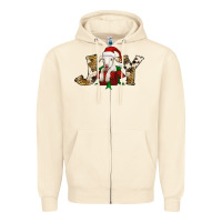 Sandshell joy christmas lamb Zipper Hoodie - Jasminsmagicworld