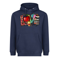 Navy love teacher Heavyweight Hoodie - NancyCooperArtShop