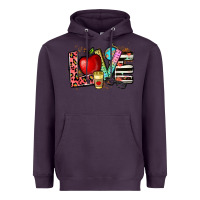 Plum love teacher Heavyweight Hoodie - NancyCooperArtShop