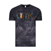 Cloud Black give me coffee jesus Vintage Tee - CowhideDigitalArt