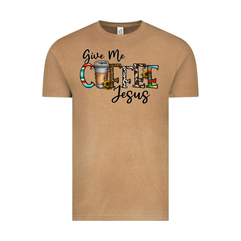 Give Me Coffee Jesus Vintage Tee by CowhideDigitalArt | Teevron